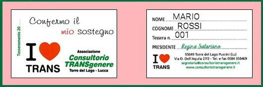 Tessera del Consultorio Trans Genere 2019