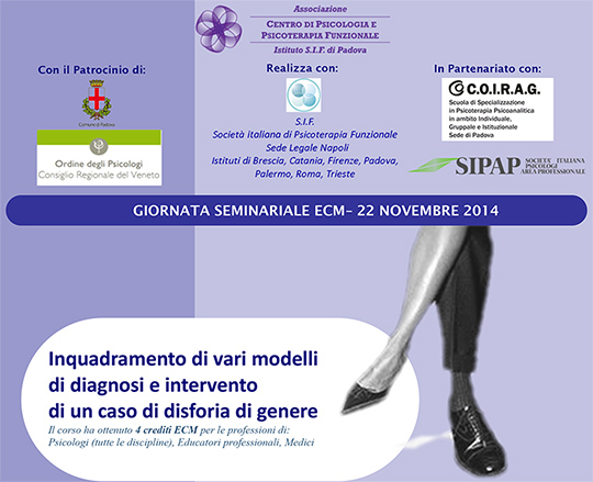 Seminario ECM - Inquadramento di vari modelli di diagnosi e intervento di un caso di disforia in genere